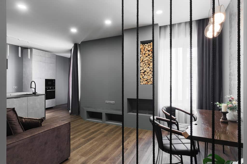 Moderna Centre Дизайнерская квартира с камином: главное фото 1