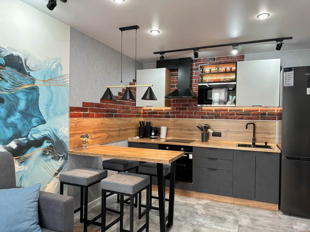 Апартаменты Евродвушка с дизайнерским решением в стиле Soft loft: фото 3