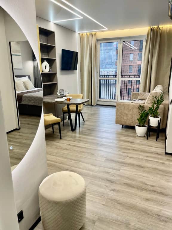 Апартаменты Двухкомнатный Люкс с Видом на Москва-Сити: фото 3