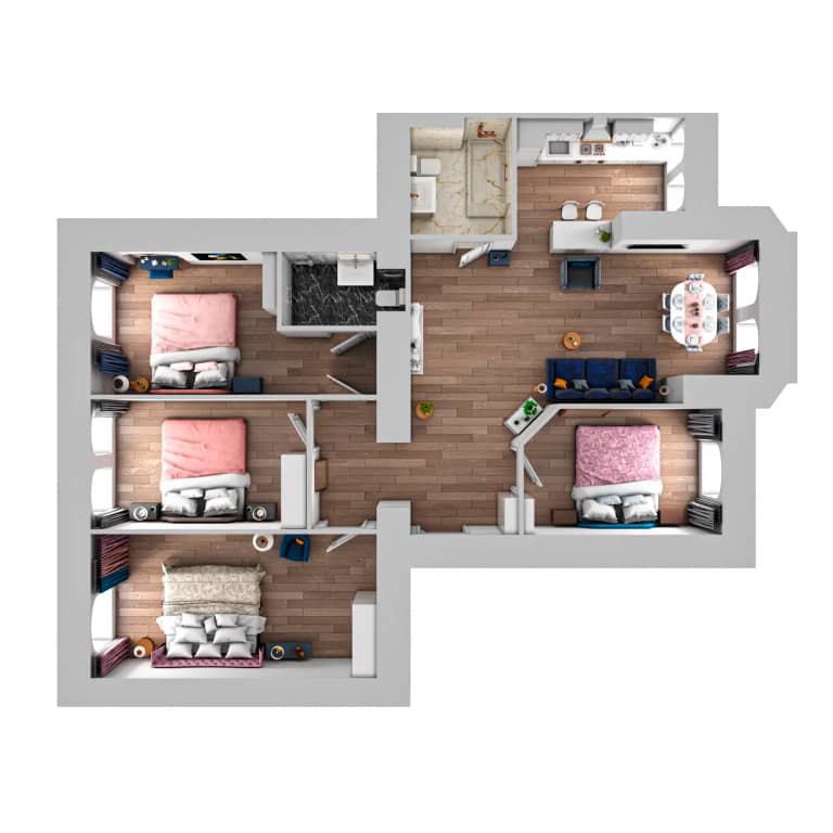 Апартаменты Minin Apartments Винтажные 120 кв.м.: фото 6