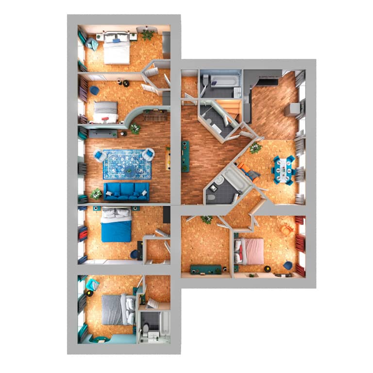 Апартаменты Minin Apartments у Эрмитажа 220 кв.м.: фото 7