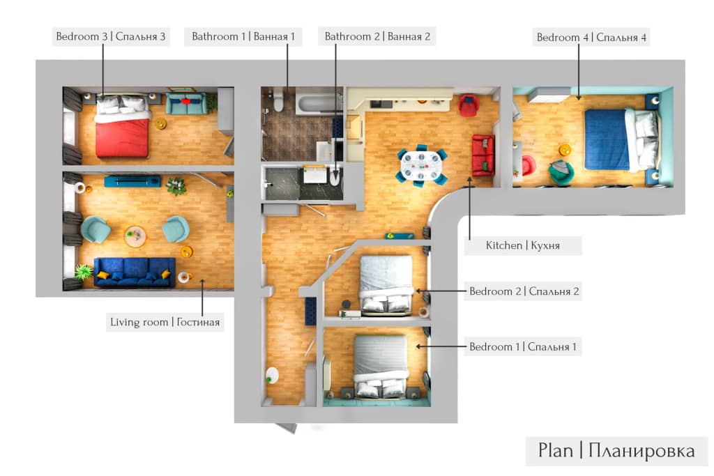 Апартаменты Minin Apartments с видом на Фонтанку 130 кв.м.: фото 6