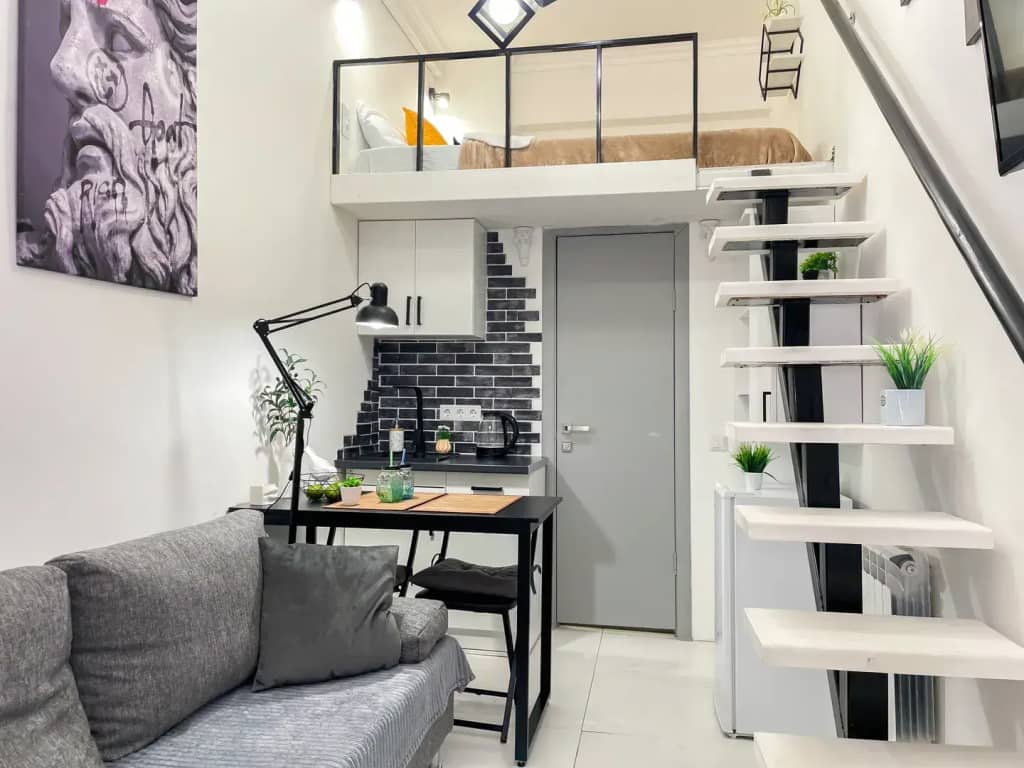Квартира Двухуровневая студия возле метро Рязанский проспект Dayker City Apartments: фото 5