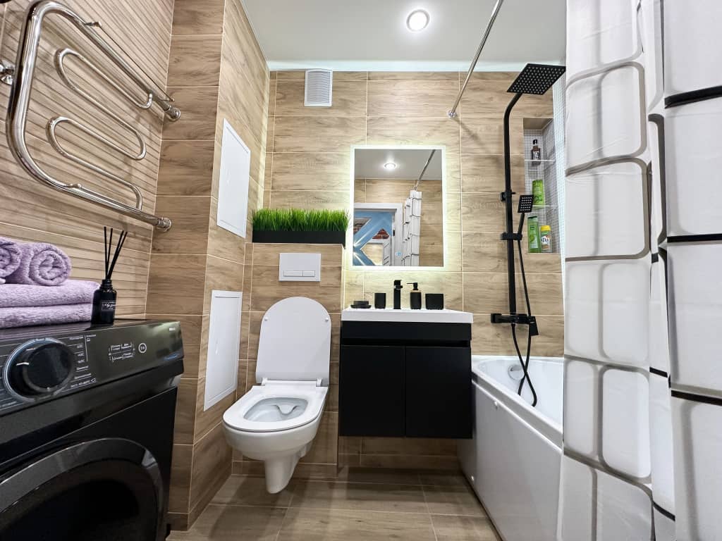 Апартаменты Евродвушка с дизайнерским решением в стиле Soft loft: фото 6