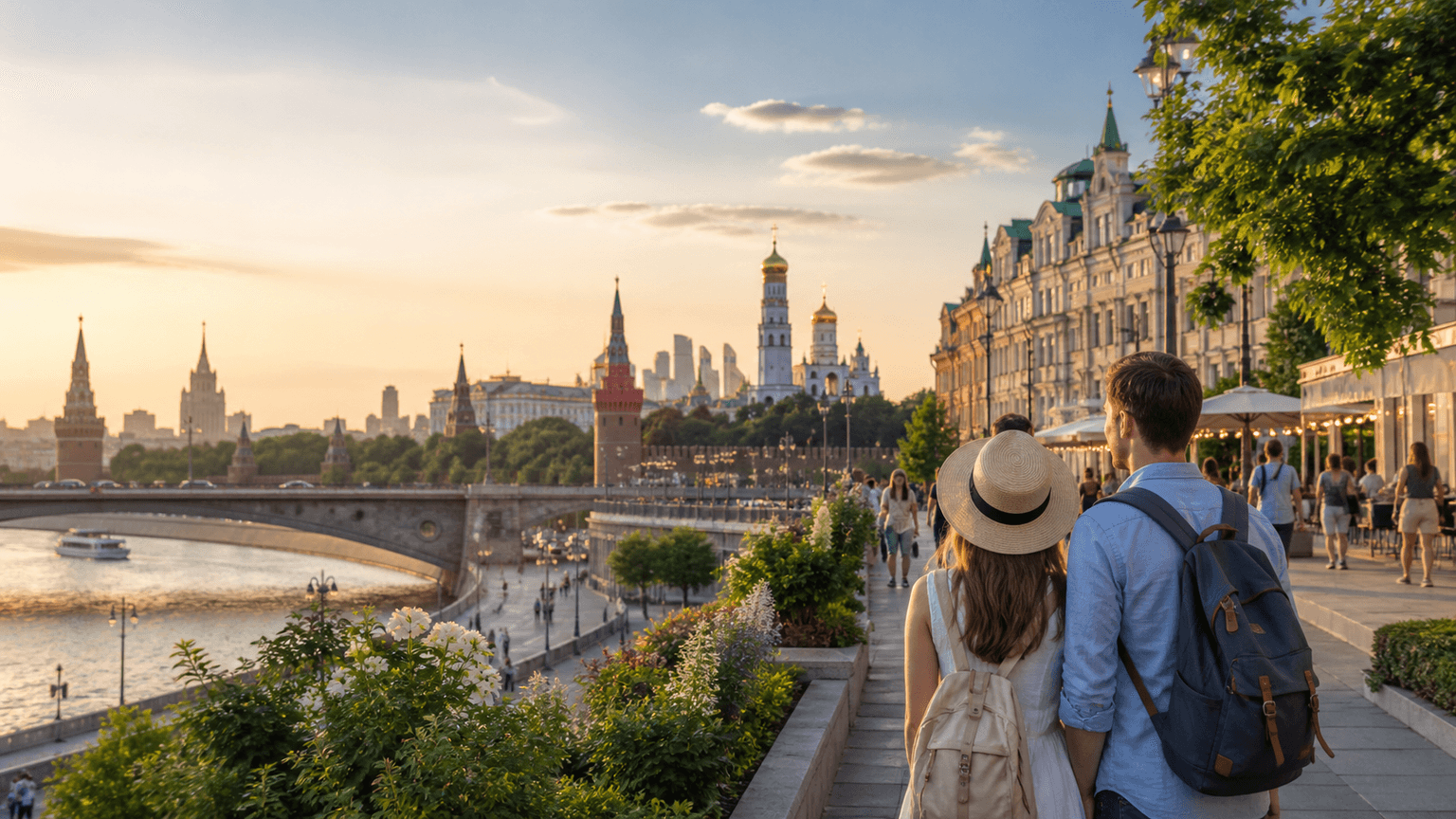 Летняя Москва вечером: прогулка, набережная и поездка на выходные
