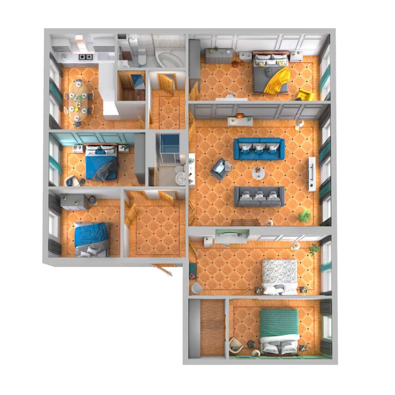 Апартаменты Minin Apartments у Эрмитажа 200 кв.м.: фото 7