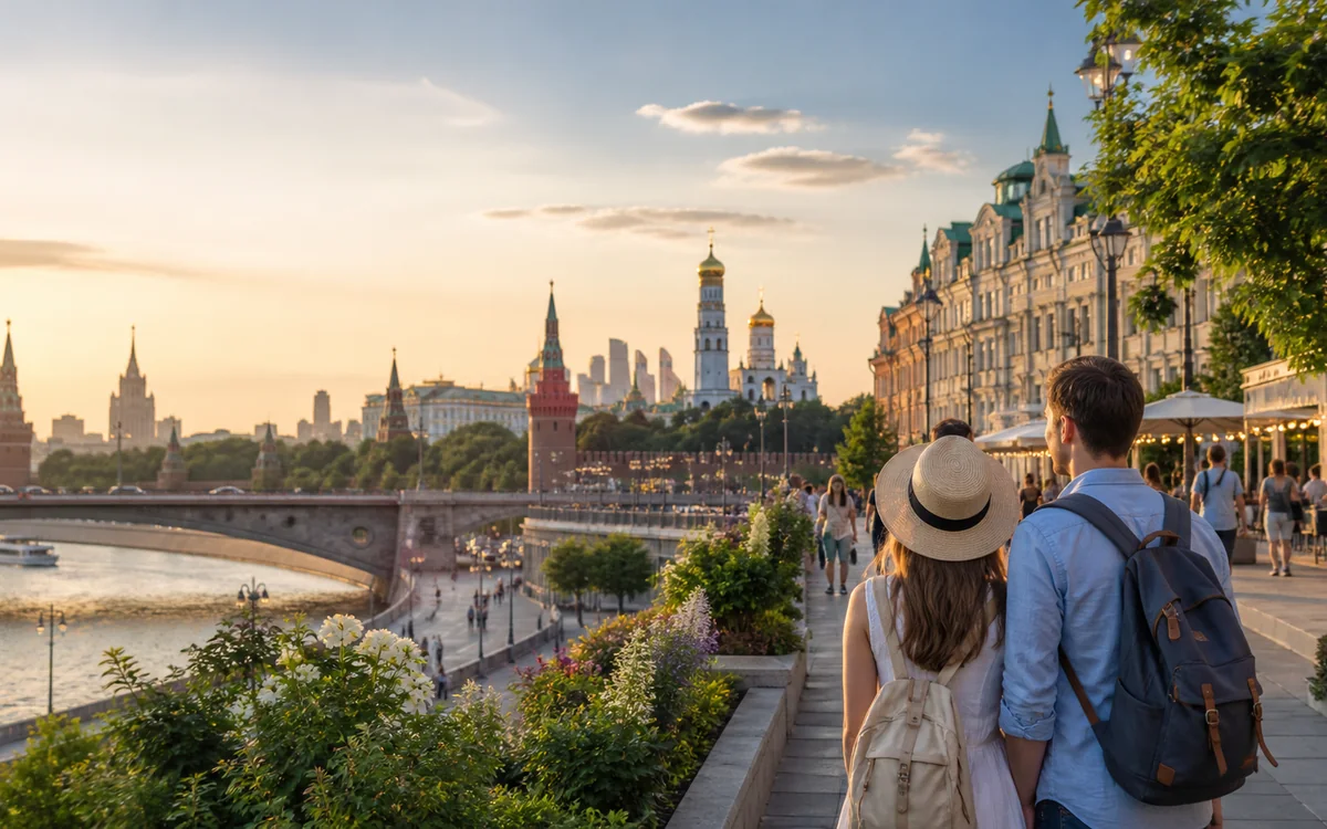 Летняя Москва вечером: прогулка, набережная и поездка на выходные